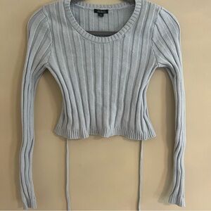 Sexy backless/tie back sweater